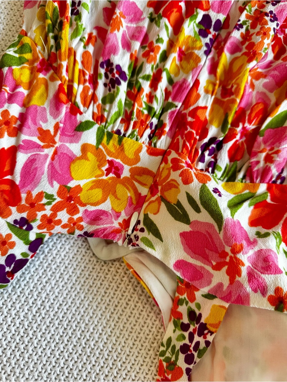 SKY TO MOON Flirty Ruffle Bright Floral Tie-Shoulder Bustier Mini Dress - Picture 8 of 13